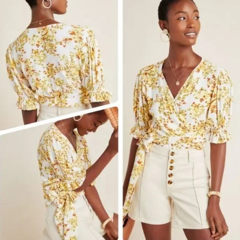 Faithful the brand Mali wrap top size 6 medium